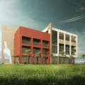 Visualization of hotel by the sea