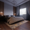 Wooden bed room