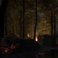 Camping time. Midnight.