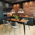 Loft style apartment in Moscow (kitchen)