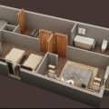 3D FLOOR PLAN OF LUXURY HOUSE FIRST FLOOR PLAN