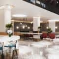 3D Hotel Hall Rendering for Design Presentation
