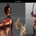 Warrior Game Character Modeling and Rigging for Lady 