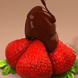 Strawberries with chocolate