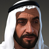 3D portrait of Sheikh Zayed