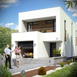Eco house visualisation - exterior