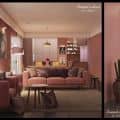 pink livig room
