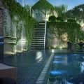 swimming Pool evening view