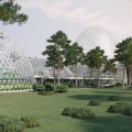 Botanical garden complex in Kazachstan