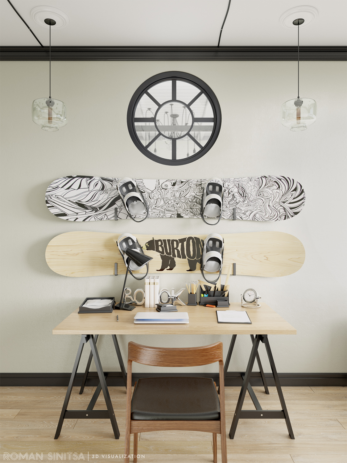 Black round window - Project - Evermotion