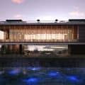 Dusk View of a Private Restaurant