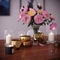 Candle & Flowers