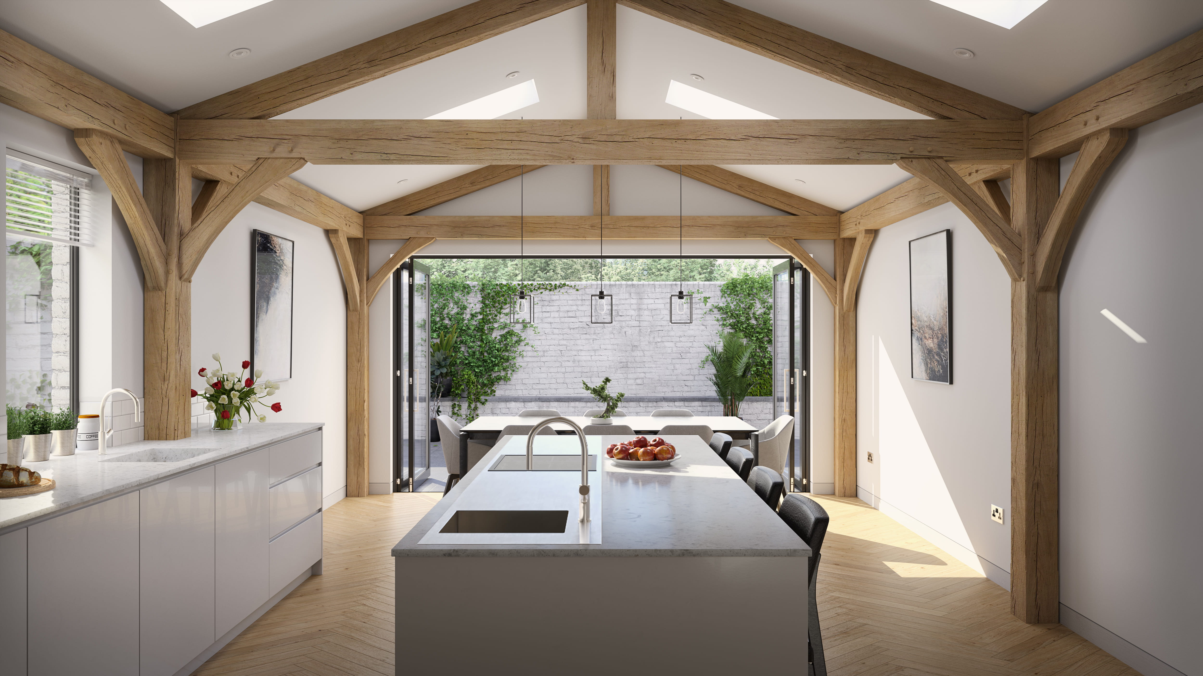 contemporary-oak-framed-kitchen