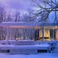 Farnsworth House in winter