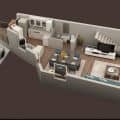 3D FLOOR PLAN OF LUXURY HOUSE GROUND FLOOR