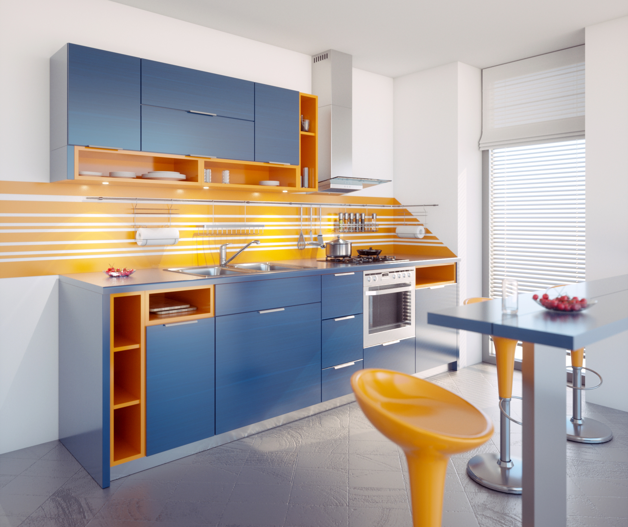 blue-kitchen