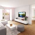 Living Room Interior 3D Rendering in Switzerland