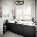 3D Images of a Stylish Light Bathroom Interior