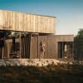 Black House On Nevezis River Slope
