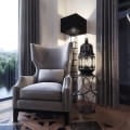 Armchair in the bedroom in modern art deco