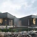 Black House On Nevezis River Slope