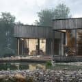 Black House On Nevezis River Slope