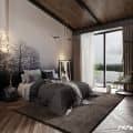 3D Bedroom Rendering