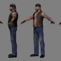 Papa Wolf - Biker Character - High Poly - GTA Engine