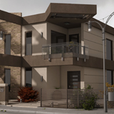 Elegant Minimalistic Design (3D House Exterior - arch. visualization).