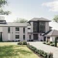 EXTERIOR RENDER FOR A RAVISHING PRIVATE RESIDENCE IN BOSTON