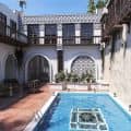 Open arabian house courtyard