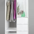 Wardrobe with clothes