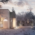 winter visualizations of modern house