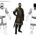  Warrior Character Concept Turnaround