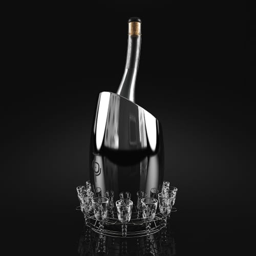 wine bottle glasses 13 AM195 Archmodels
