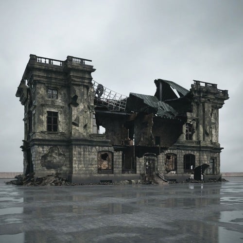 destroyed building 94 AM165 Archmodels
