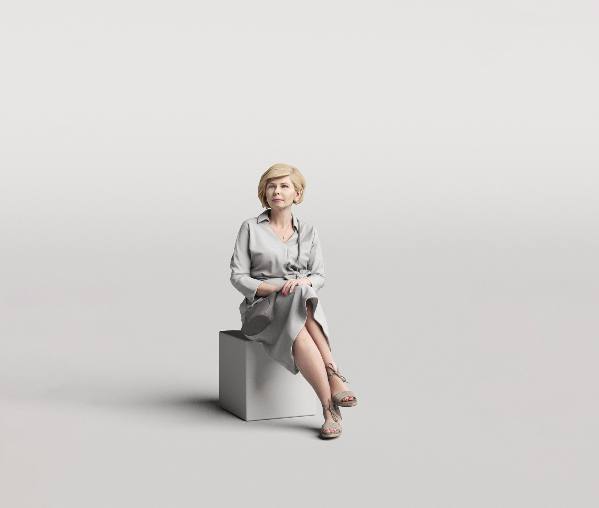 Miniature Pose People 59 3D Print Model in Woman 3DExport