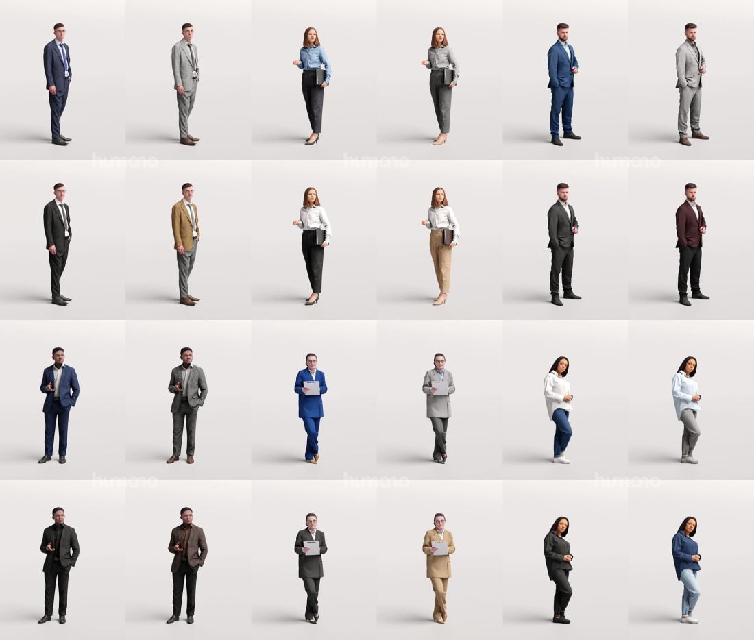 2_Humano2303Business03Standing_Talking_zestawienie_modeli