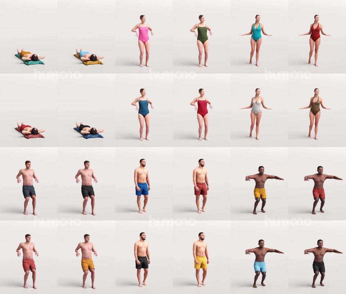 2_Humano_2509_Pool_swimming_zestawienie_modeli_2_Blender
