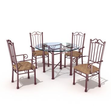 table and chair set 40 AM54 Archmodels