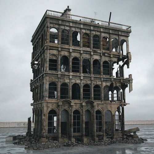 destroyed building 91 AM165 Archmodels