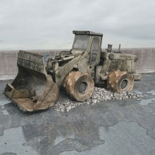 destroyed bulldozer 78 AM165 Archmodels