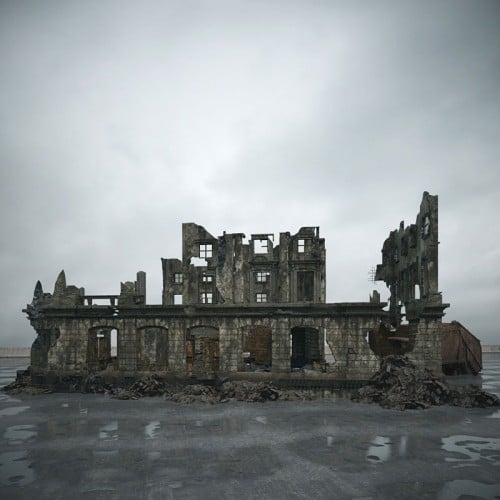 destroyed building 101 AM165 Archmodels