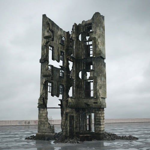 destroyed building 93 AM165 Archmodels