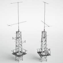 antenna towers 4 AM227 Archmodels