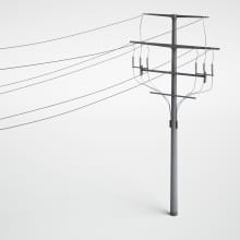 utility pole 26 AM227 Archmodels