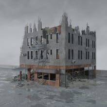 destroyed building 8 AM265 Archmodels