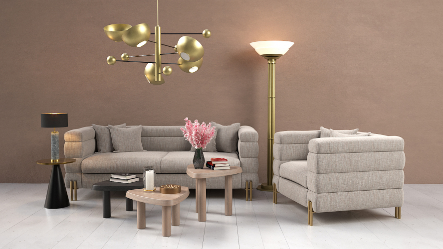 Furniture set 5 AM273 - max, fbx, obj, c4d, usd 3D model - Evermotion