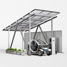 eco charging station car solar panels 6 AM285 Archmodels