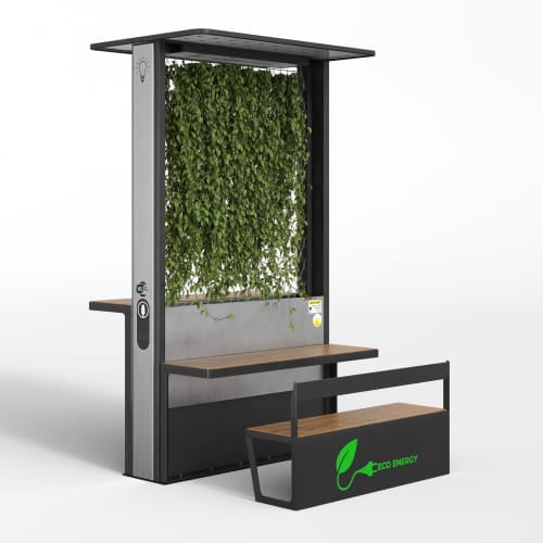 eco bench table solar panel 12 AM285 Archmodels
